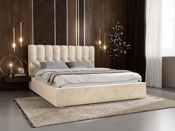 Bed met Opbergruimte en lattenbodem 160x200 Roma Beige