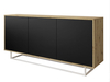 Zwart mat || Artisan eik \ Wit