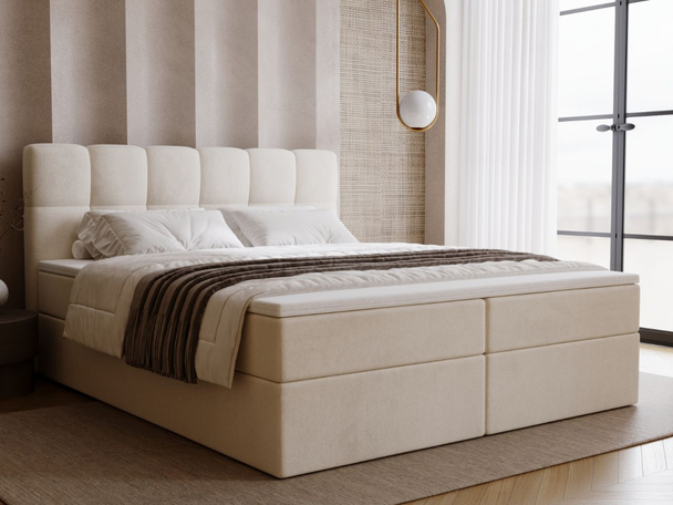 Boxspring met Opbergruimte 200x200 Maison Beige