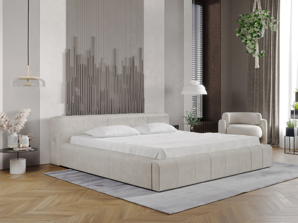 Tweepersoonsbed met Opbergruimte en lattenbodem 180x200 Lipari Beige