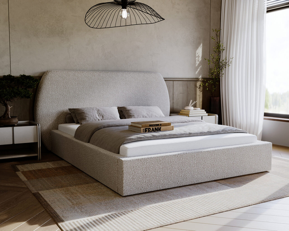 Bed met Opbergruimte en lattenbodem 180x200 Blossom Grijs