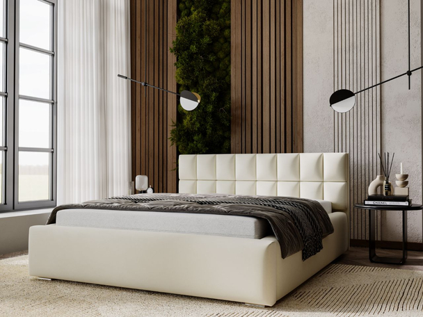 Bed met Opbergruimte en lattenbodem 160x200 Hugo Beige