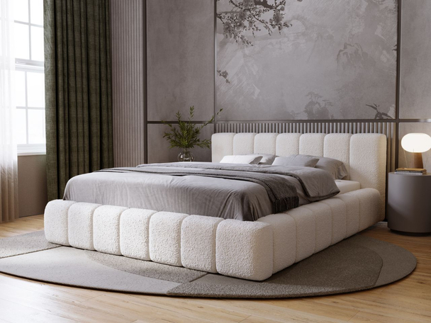 Bed met Opbergruimte en lattenbodem 120x200 Orio Beige