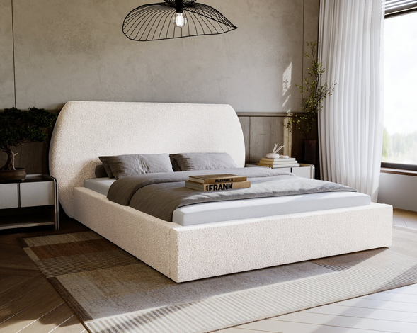 Bed met Opbergruimte en lattenbodem 180x200 Blossom Crème