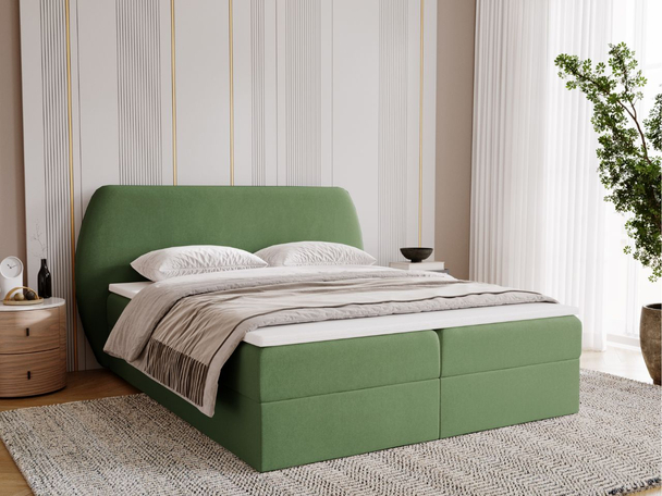 Boxspring met Opbergruimte 180x200 Bogota Groen