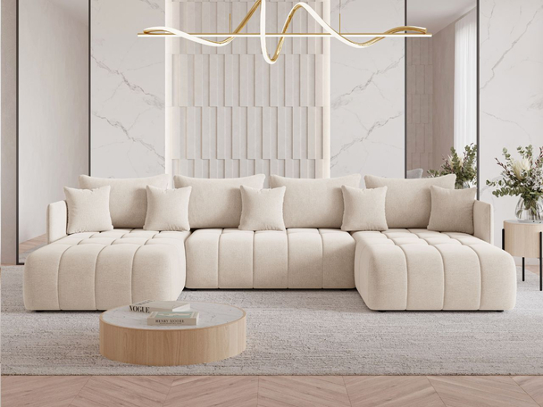 U-Bank met Slaapfunctie en Opbergruimte Ardi U Beige
