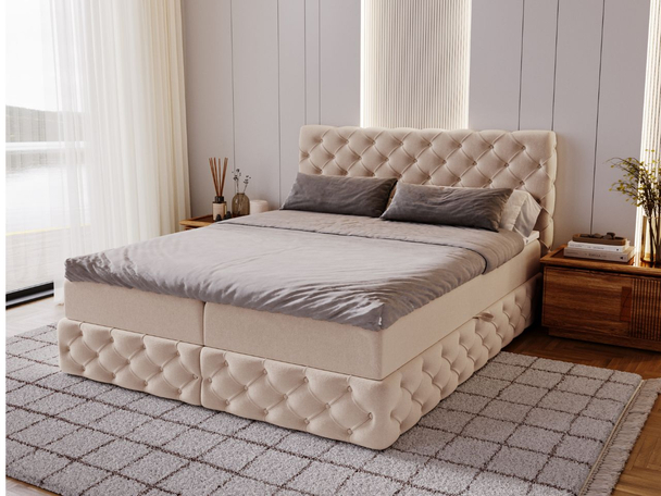 Boxspring met Opbergruimte 120x200 Canolo Beige