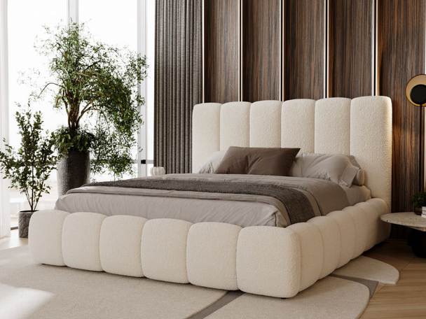 Bed met Opbergruimte en lattenbodem 180x200 Imperial Crème