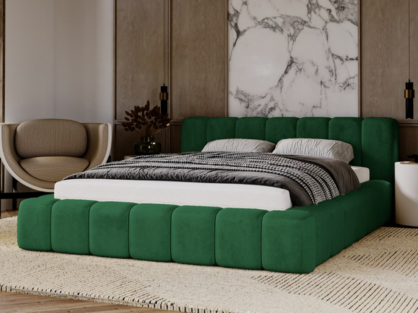 Tweepersoonsbed met Opbergruimte en lattenbodem 160x200 Ibiza Groen