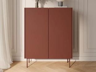 Hoge kast met deuren Drevo Rood
