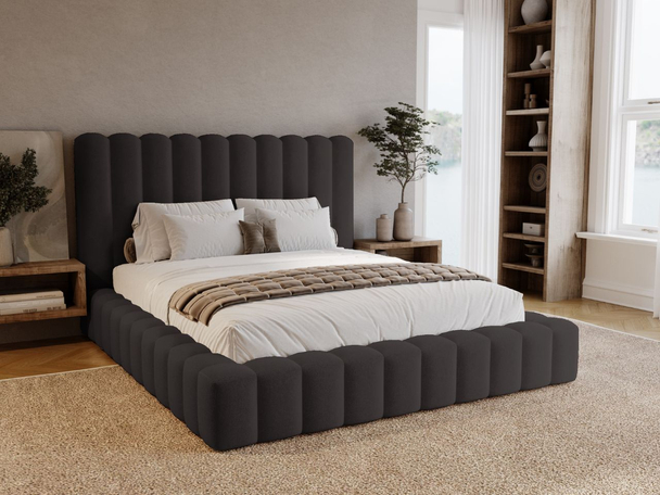 Bed met Opbergruimte en lattenbodem 140x200 Rotto Zwart