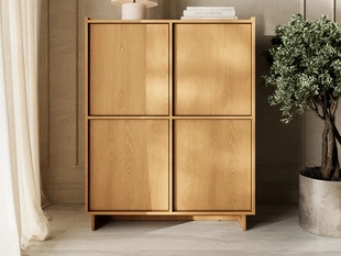 Dressoir met deuren Azumi Karamel Eiken