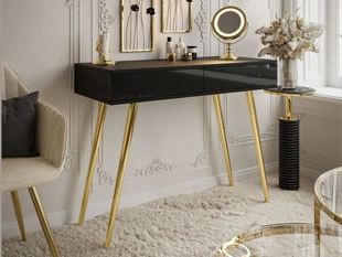 Kaptafel met lades Olivine Zwarte glans