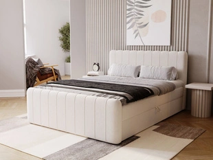 Boxspring met Opbergruimte 120x200 Osteno Crème