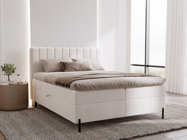 Boxspring met Opbergruimte 120x200 Primavera Crème