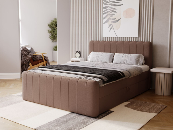 Boxspring met Opbergruimte 120x200 Osteno Bruin