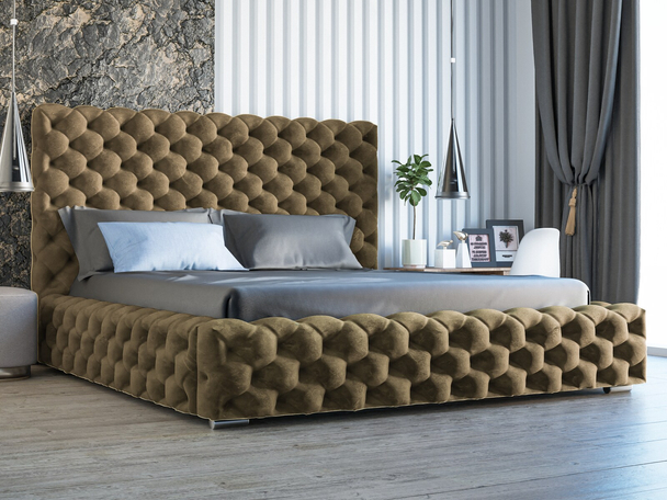 Bed met Opbergruimte en lattenbodem 140x200 Heaven Bruin