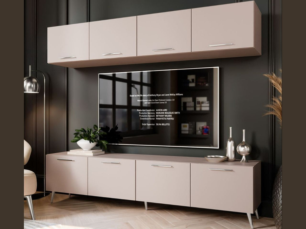 Wandmeubelset voor de woonkamer met led verlichting Noaé Kashmir