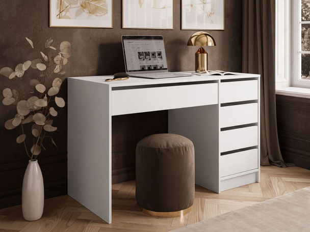Modern bureau met lades Melo Wit mat
