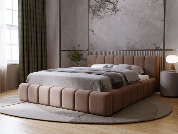 Bed met Opbergruimte en lattenbodem 120x200 Orio Bruin