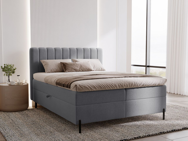 Boxspring met Opbergruimte 120x200 Primavera Donkergrijs