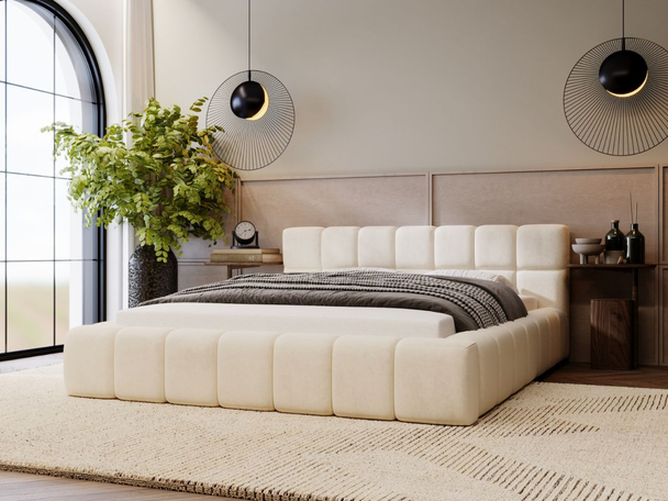 Tweepersoonsbed met Opbergruimte en lattenbodem 120x200 Alicante Beige