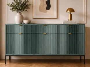 Dressoir met deuren en lades 154 cm Amber Groen