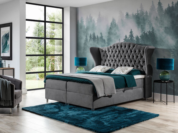 Boxspring met Opbergruimte 160x200 Kate Grijs