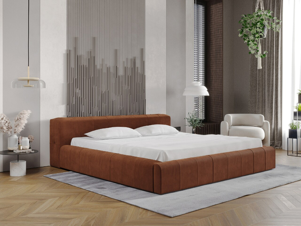 Tweepersoonsbed met Opbergruimte en lattenbodem 120x200 Lipari Bruin