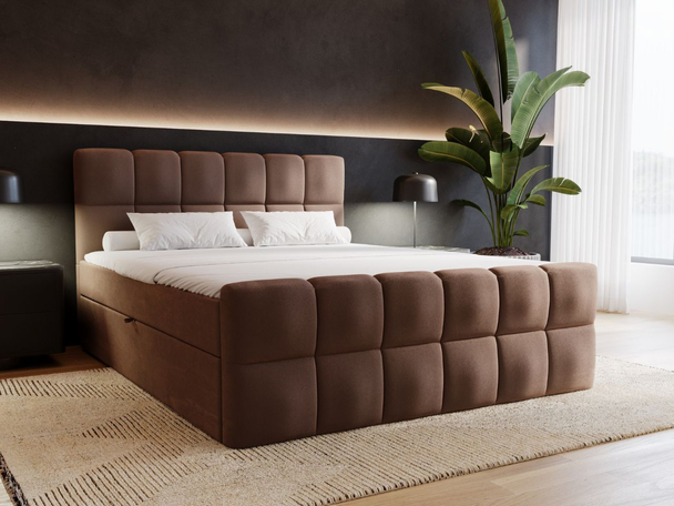 Boxspring met Opbergruimte 140x200 Alicante Bruin