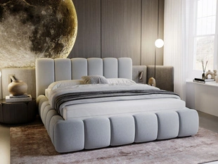Bed met Opbergruimte en lattenbodem 120x200 Cloud Lichtgrijs