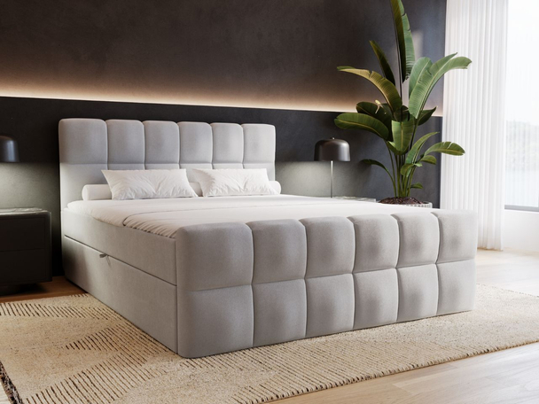 Boxspring met Opbergruimte 180x200 Alicante Grijs