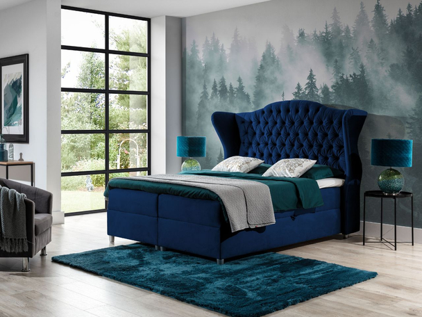Boxspring met Opbergruimte 180x200 Kate Donkerblauw