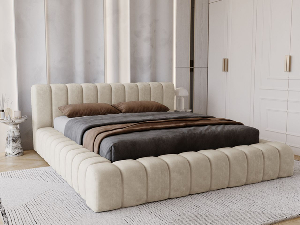 Bed met Opbergruimte en lattenbodem 120x200 Italia Beige