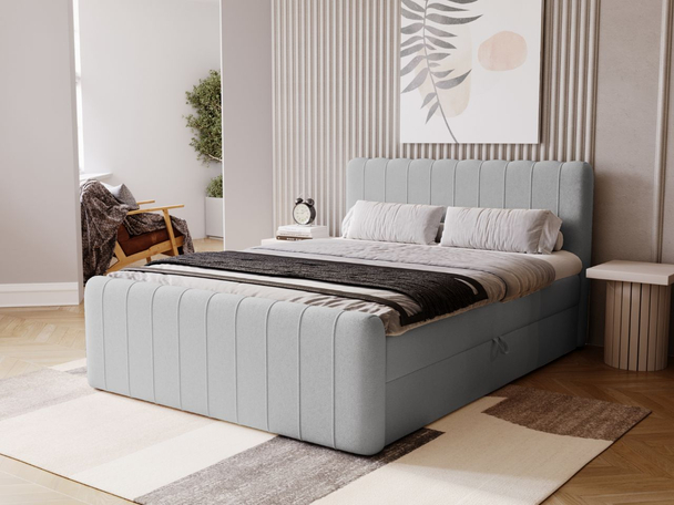 Boxspring met Opbergruimte 160x200 Osteno Grijs