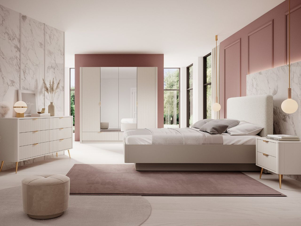 Slaapkamermeubelset Latina Beige
