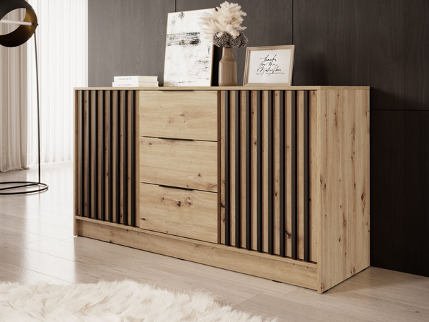 Dressoir met Deuren en Lades 155 cm Macron Artisan eik