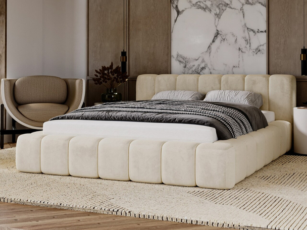 Tweepersoonsbed met Opbergruimte en lattenbodem 180x200 Ibiza Beige