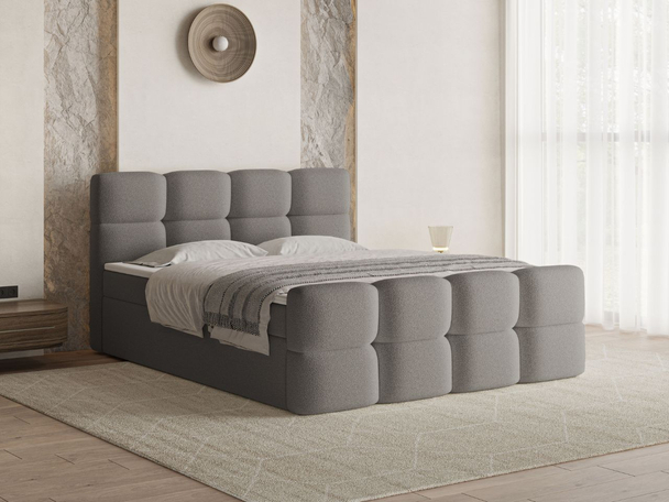 Boxspring met Opbergruimte 120x200 Rivon Grijs