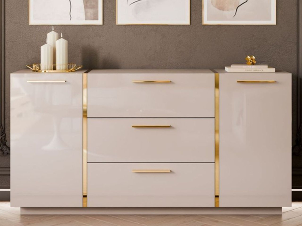 Dressoir met deuren en lades Lunelie Kashmir glans