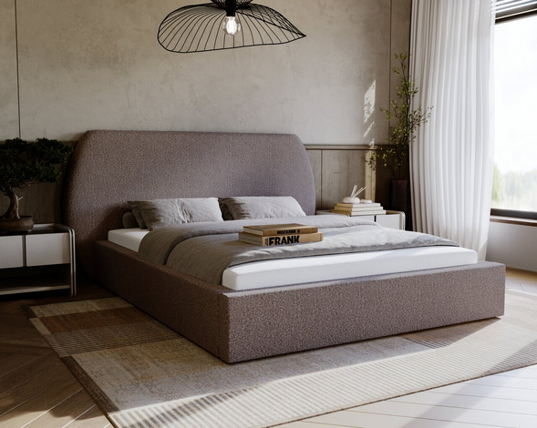 Bed met Opbergruimte en lattenbodem 160x200 Blossom Bruin