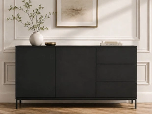 Dressoir met Deuren en Lades Soroko Zwart