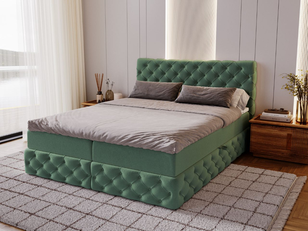 Boxspring met Opbergruimte 140x200 Canolo Groen
