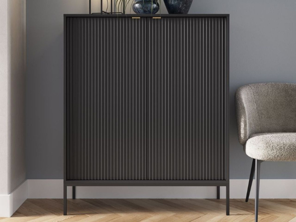 Dressoir met deuren Amber Zwart