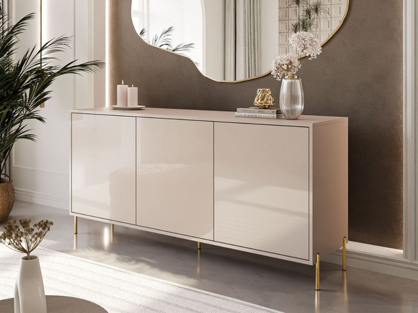 Dressoir met deuren op metalen poten Vivance Kashmir glans