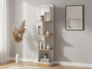 Boekenkast Lindo Wit, Eiken Nash