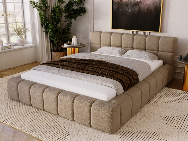 Tweepersoonsbed met Opbergruimte en lattenbodem 140x200 Alicante Bruin