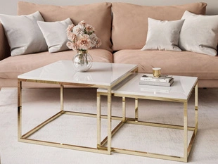 Salontafel op een gouden frame Asumi 36x42