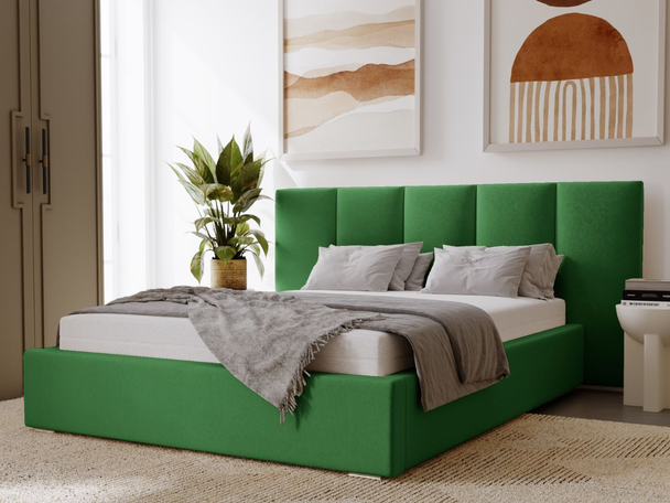 Tweepersoonsbed met Opbergruimte en lattenbodem 180x200 Lizbona Groen
