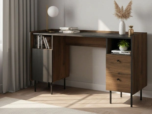 Bureau met laden en kast Pascale Bruin, Zwart